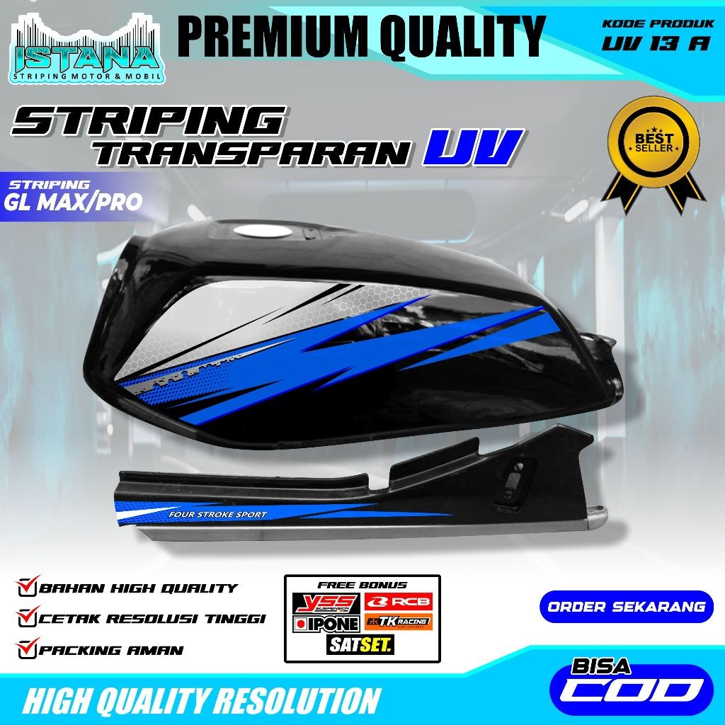 STRIPING TRANSPARAN TERMURAH UV GL MAX PRO 2000-STRIPING UV GL MAX 2000 TERMURAH