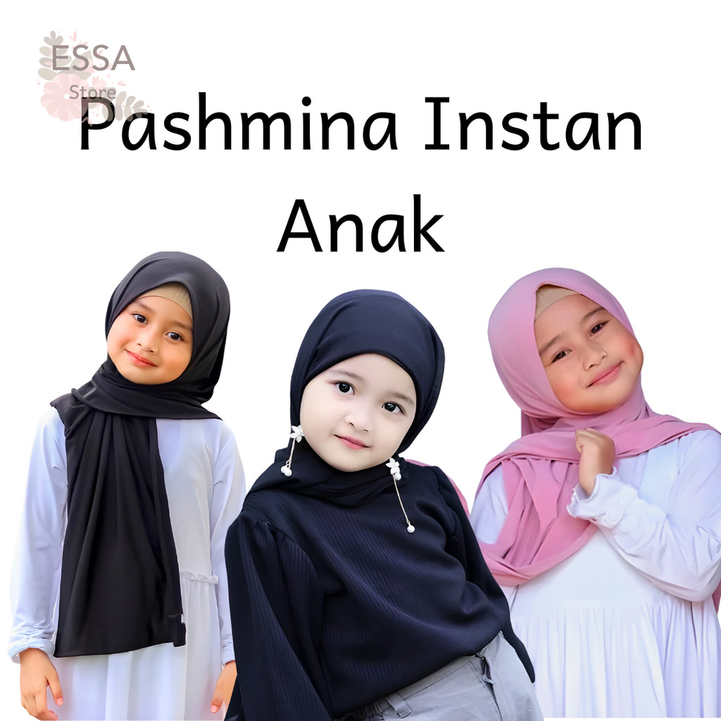 Pashmina Instan Anak Miwa Instan Anak Jersey Kerudung Instan Jersey