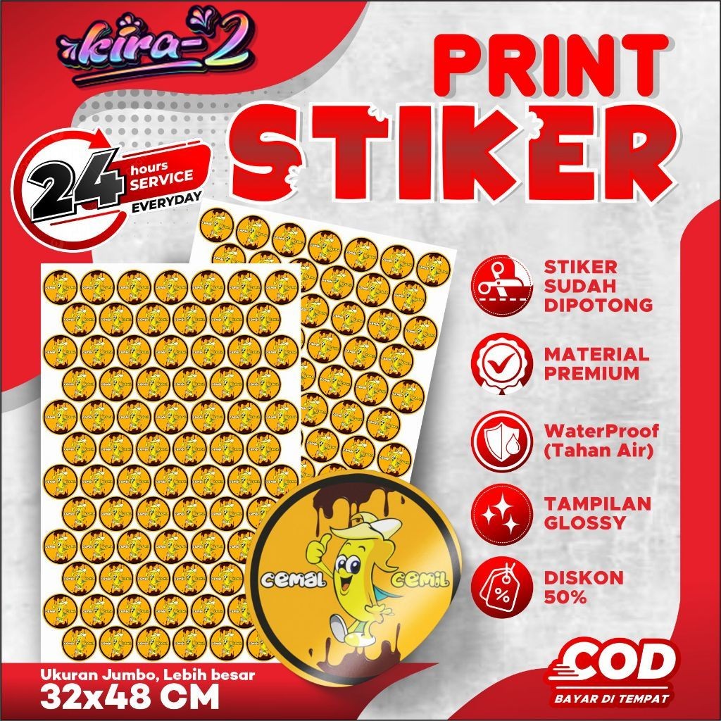 

Cetak Stiker A3+ Cromo Kiss Cut | Stiker Kemasan | Stiker Label Murah