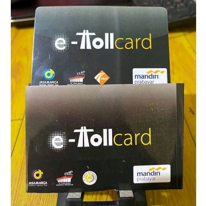 MANDIRI E-MONEY CARD Limeted Edison BLACK / KARTU E-TOLL