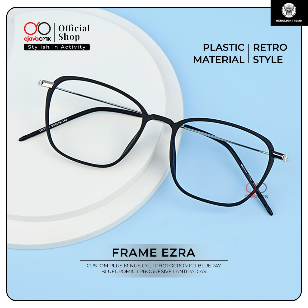 DJAVA OPTIK - Frame Ezra - Kacamata Photocromic Korea Plastik Titanium