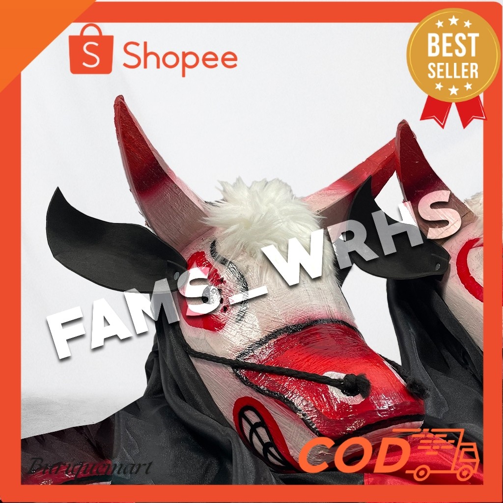 Bantengan Anak Plus Kain. Mainan Viral Bantengan Mberot. Banteng Suro. Mberot