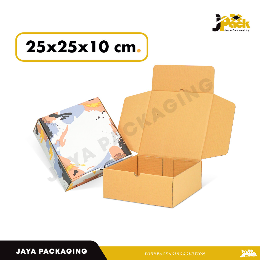 

Box 25x25x10 cm Kardus/Karton/Kemasan/Paking/Boxtas/boxbaju/boxhodie/Hampers/Gift/tinggi10
