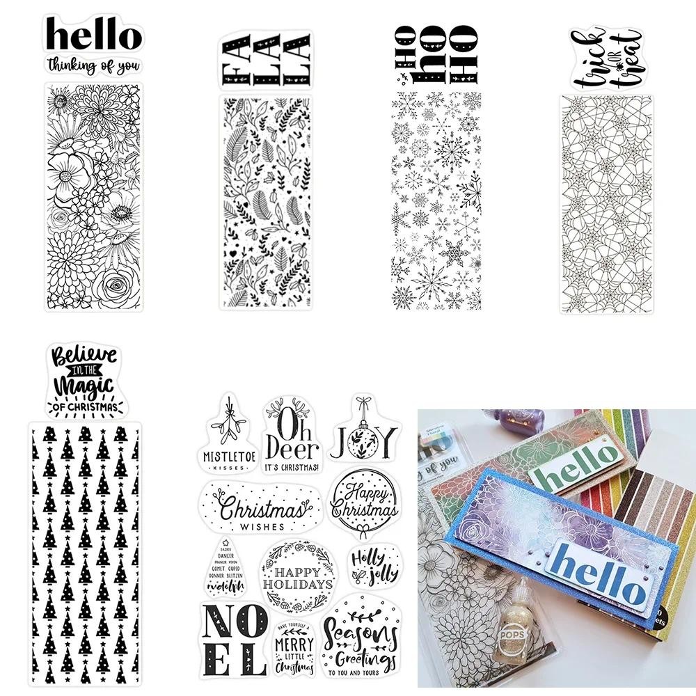 

Merry Little Clear Stamps Feather Letter Spider Web Stamps For DIY Scrapbooking Card Making Decoration Paper Craft