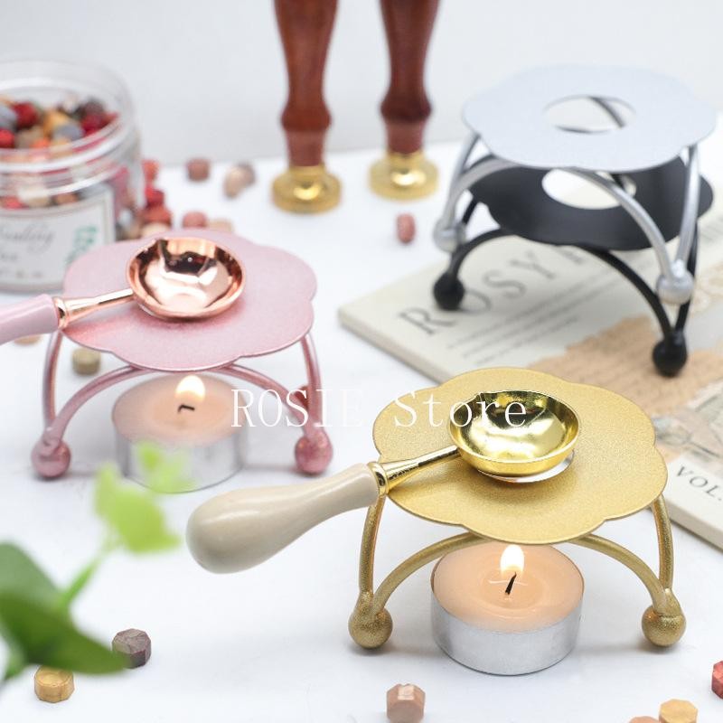 

Metal Sealing Wax Stove/Spoon Furnace Stove Tripod Fire Paint Wax Seal Stamp Stick Warmer Wax Pot Melting Glue DIY Craft