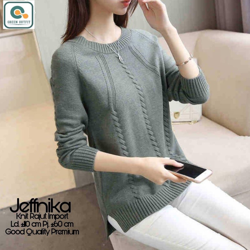 BEST SELLER/ Jeffnika Shania Savera Anggsi Batwing Miami Herlin Top Tunik import knit rajut mewah wa