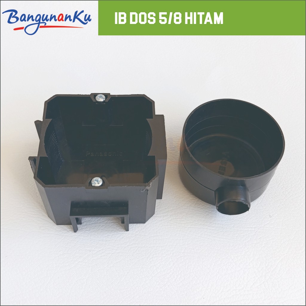 IB DOS 5/8 HITAM – KOTAK PANASONIC/KOTAK SAMBUNGAN LISTRIK ⅝” PANASONIC/DOS KOTAK HITAM PANASONIC ⅝ 