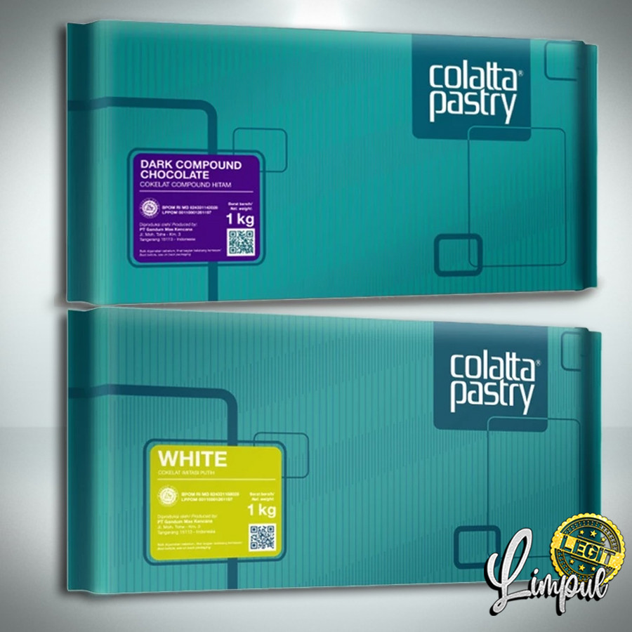 

Colatta Pastry Chocolate Dark dan White - Coklat Batang 1Kg | Chocolate Compound 1 kg