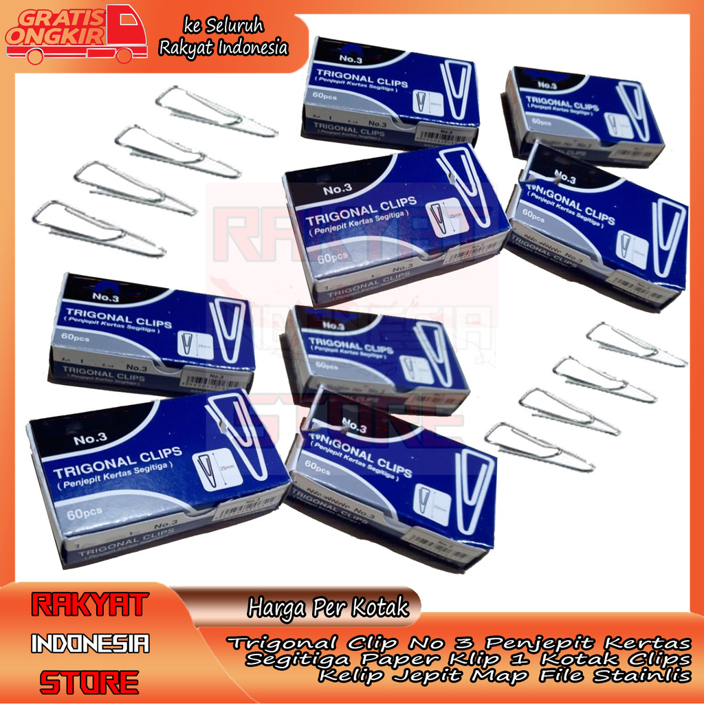 

JK Penjepit Kertas Clip Trigonal No 3 Paper Klip Satu Kotak Kelip Jepit File Berkas Arsip Kelips Celips Stainles Stainless Stainlis Staynles Staynlis Stenles Stenlis Segitiga Dokumen Penting Sekolah Kantor XRFA Lamaran Kerja Kertas