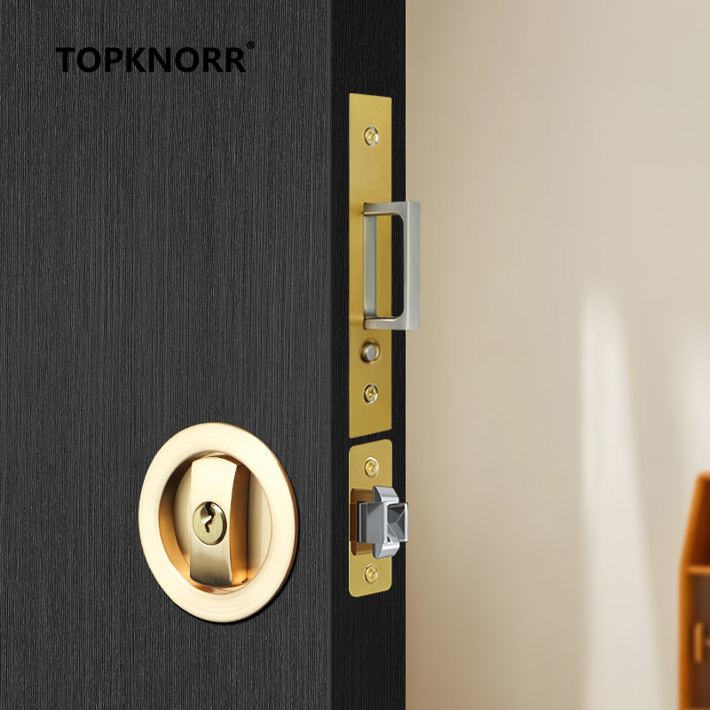 Pocket Door Lock Sliding Door Lock Side-mounted Sliding Handle Sliding Door Lock Indoor Translation 