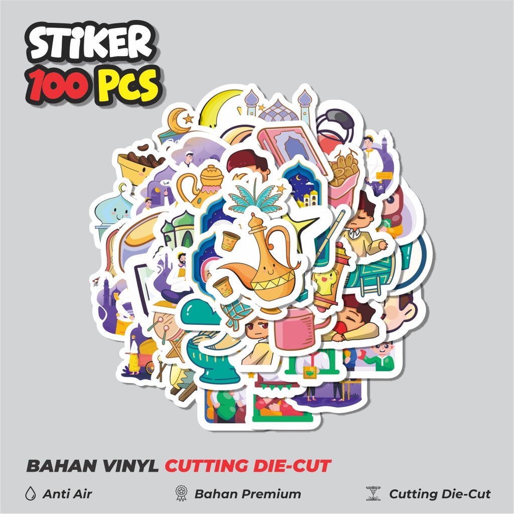 

Terbaru! 50 pcs Stiker Perayaan Ramadhan Dekorasi Lucu Kreatif untuk Notebook, Skateboard, HP