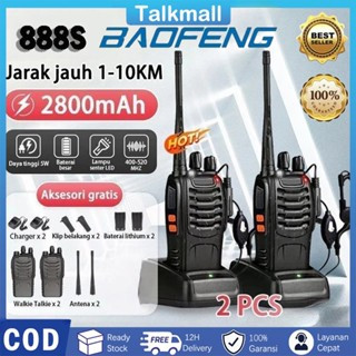 【100%Ori】HT Baofeng 888S Walkie Talkie Jarak Jauh 10KM Handy Talky Portable BF 888S HT Radio