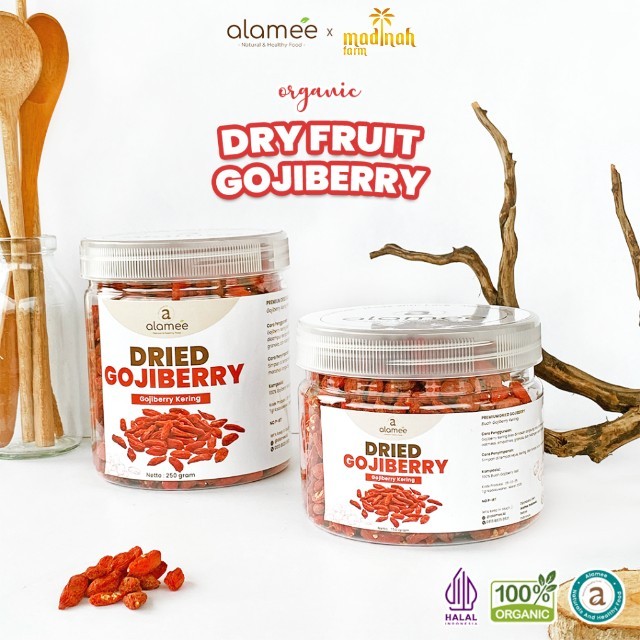

ALAMEE Gojiberry Kering Cemilan Buah Sehat Rendah Kalori Dried Gojiberry Buah Kici Kering 250gr madinah