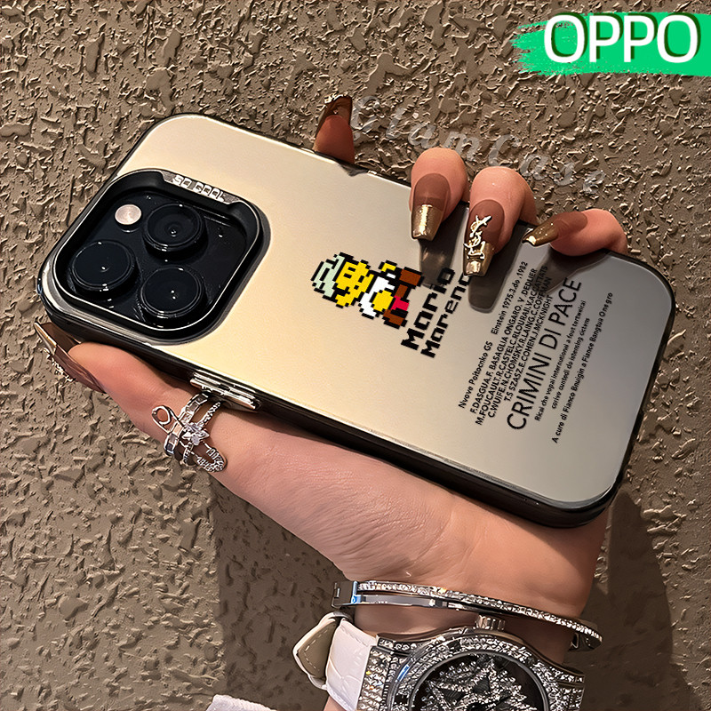 Keren Mario Glossy Hologram PC Case OPPO A18 A57 A16 A15 A17 A60 A3x A3s A5s A54 A53 A12 A31 A58 A1K