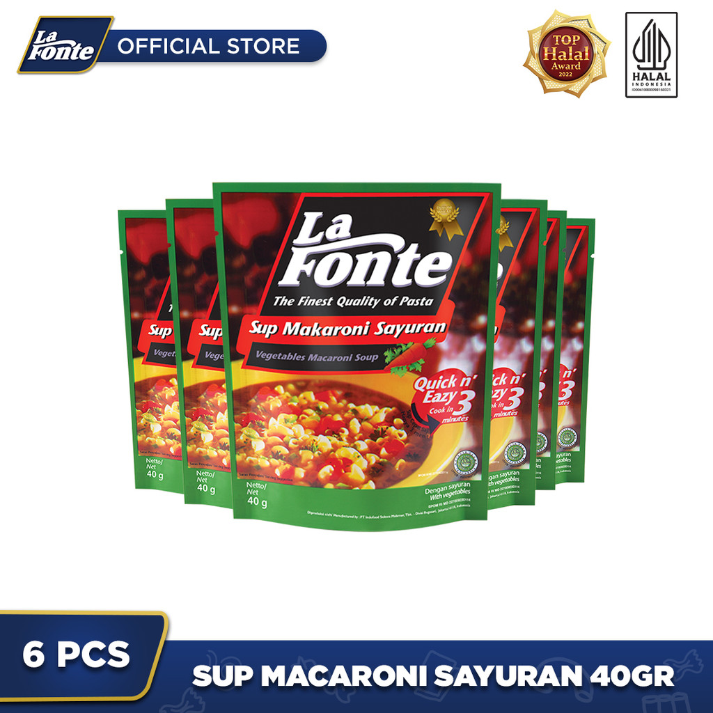 

6 PCS - La Fonte Sup Macaroni Sayuran 40 Gr