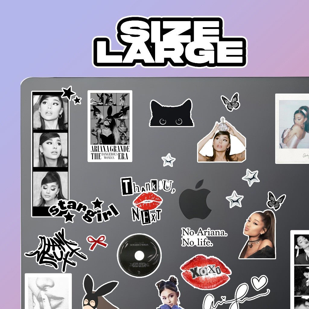 

Stiker ARIANA GRANDE Artist Pack | STIKER ANTI AIR ANTI LUNTUR | Aesthetic Sticker HP Laptop