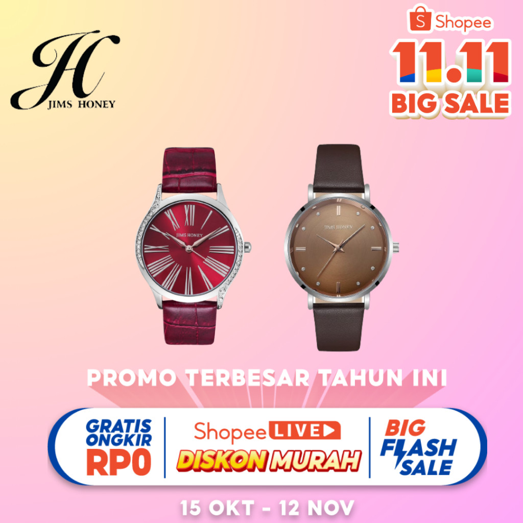 PROMO Jam Tangan Wanita Jims Honey Anniversary Original 8188 8123 8125 Plus Jimshoney Antiair COD
