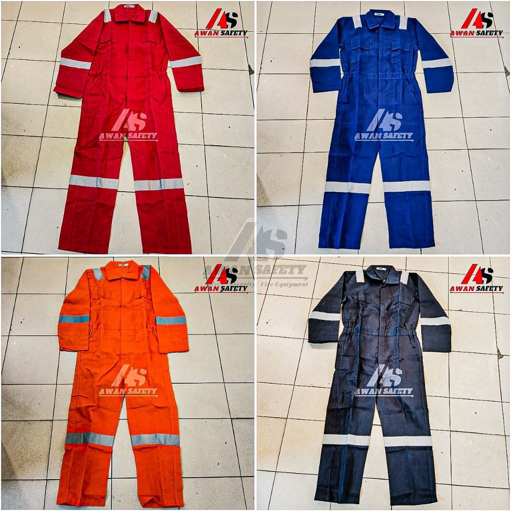 Wearpack Safety Proyek Coverall Werpak Pria K3 Lengan Panjang / Werpak Safety Terusan Kerja Lapangan