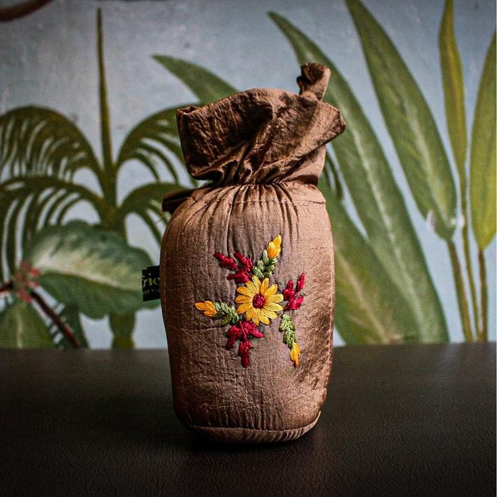 Mukena Terusan Travel Mini Sulam Bunga Manual Cantik Kain Parasut Premium Lembut Tebal Dewasa by Meg