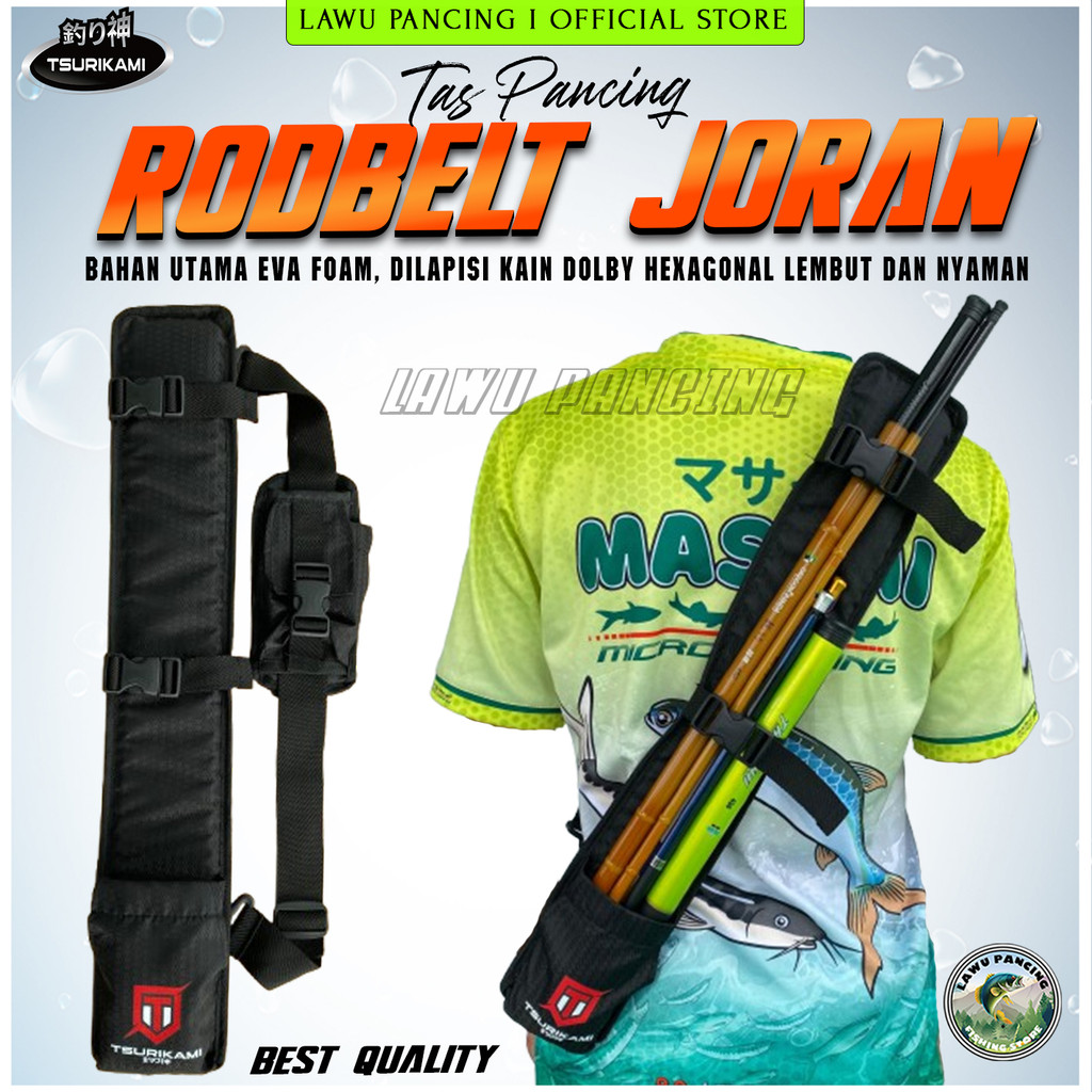 Tas Rodbelt Joran Multifungsi Tsurikami ukuran 60, 80 dan 100cm Pancing Tegek Murah