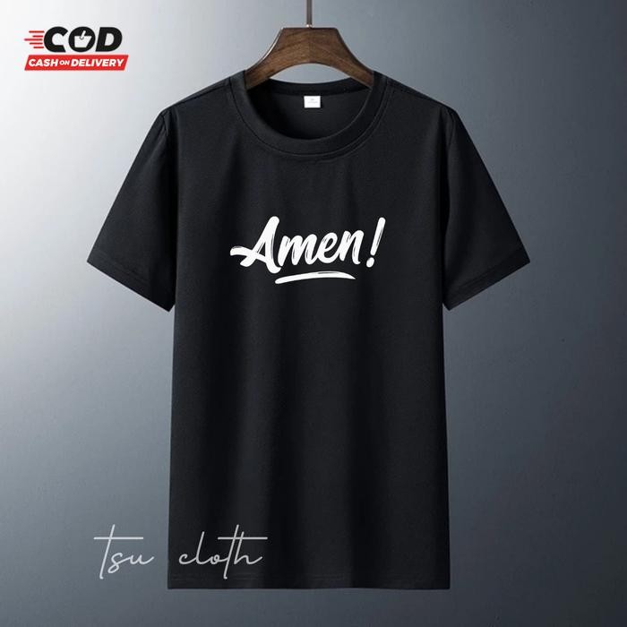 BAJU ROHANI / BAJU KAOS ROHANI / KAOS KRISTEN PRIA / BAJU SALIB JESUS - Hitam, S