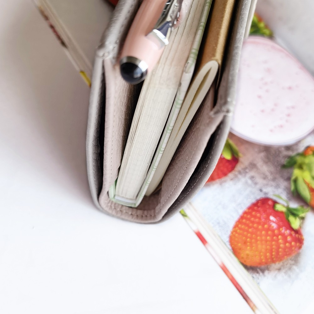 

EMEMHON Pink Genuine Leather Hobonichi Weeks Cover Planner Notebook cover for hobo weeks