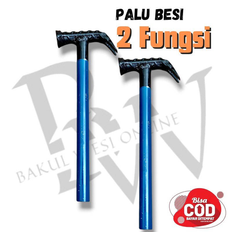 Palu Kambing Gagang Besi Bahan Baja Besi Ulir - Palu Besi 2 Fungsi - Alat Pertukangan Berkualitas