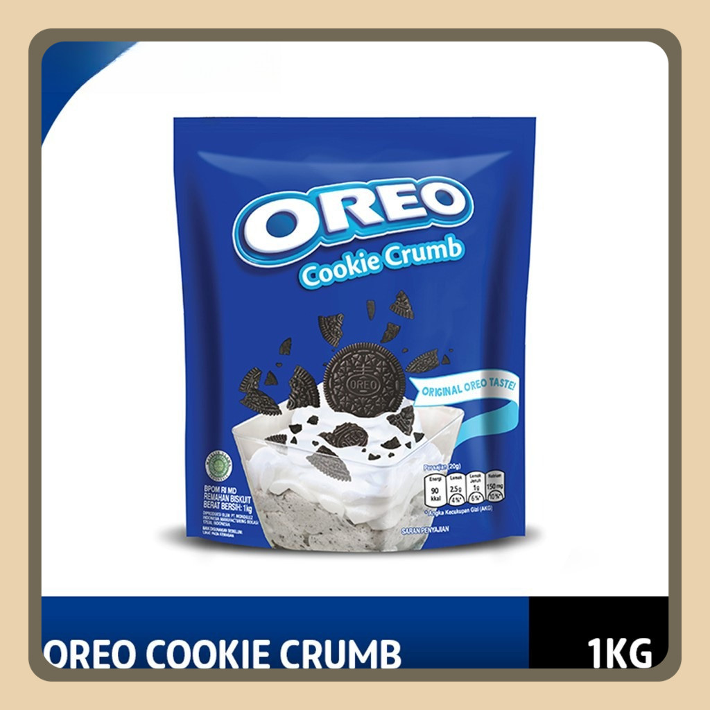 

Oreo Biskuit Cookie Crumb Pouch 1kg, Untuk memasak Kue dan Roti dengan mudah