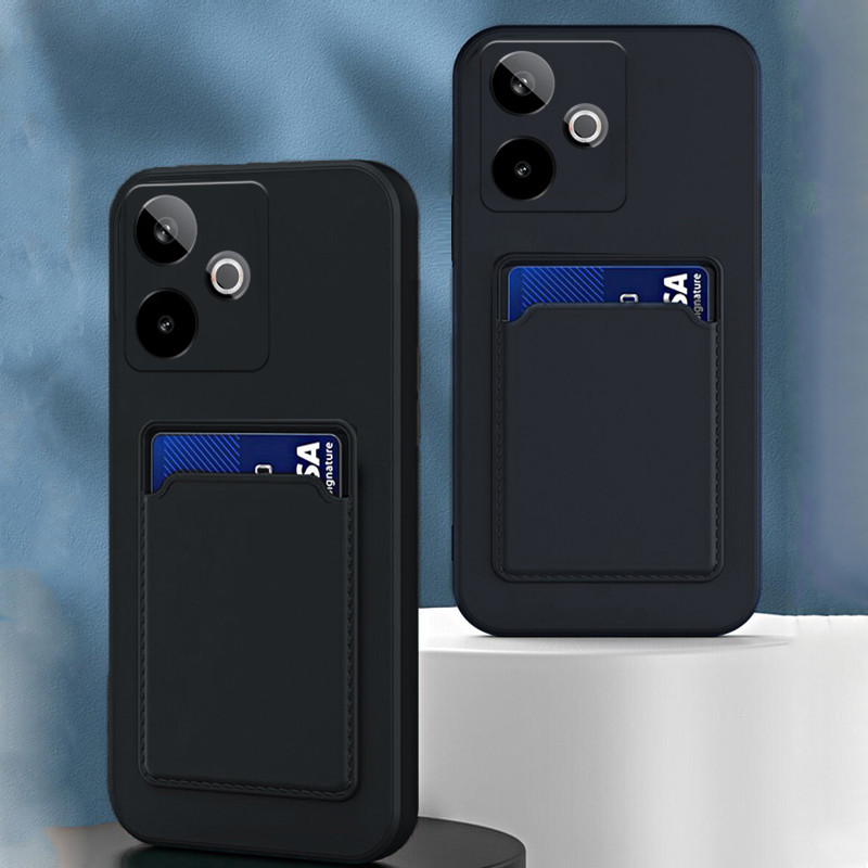 Kasus telepon untuk Realme GT 7T P3 Ultra GT8 Pro Back cover Card Slot Card Silica Gel Soft Wallet H