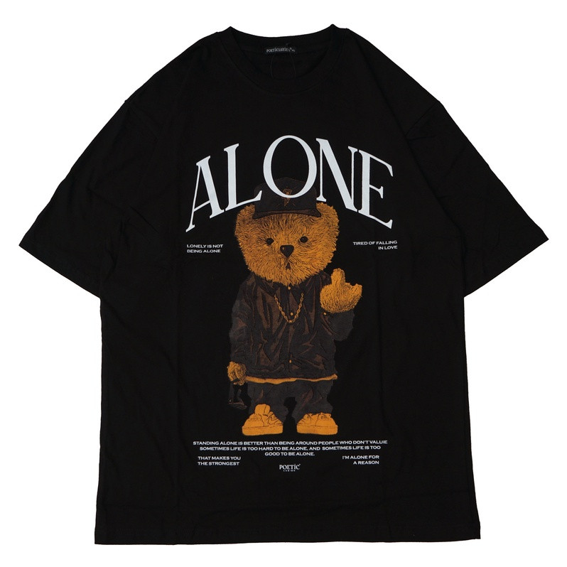 Poeticluzien Black T-Shirt Alone