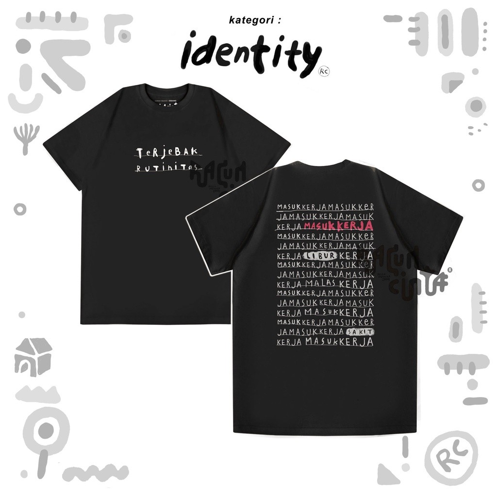 racun cinta - Kaos Pria Terjebak Cotton Combed