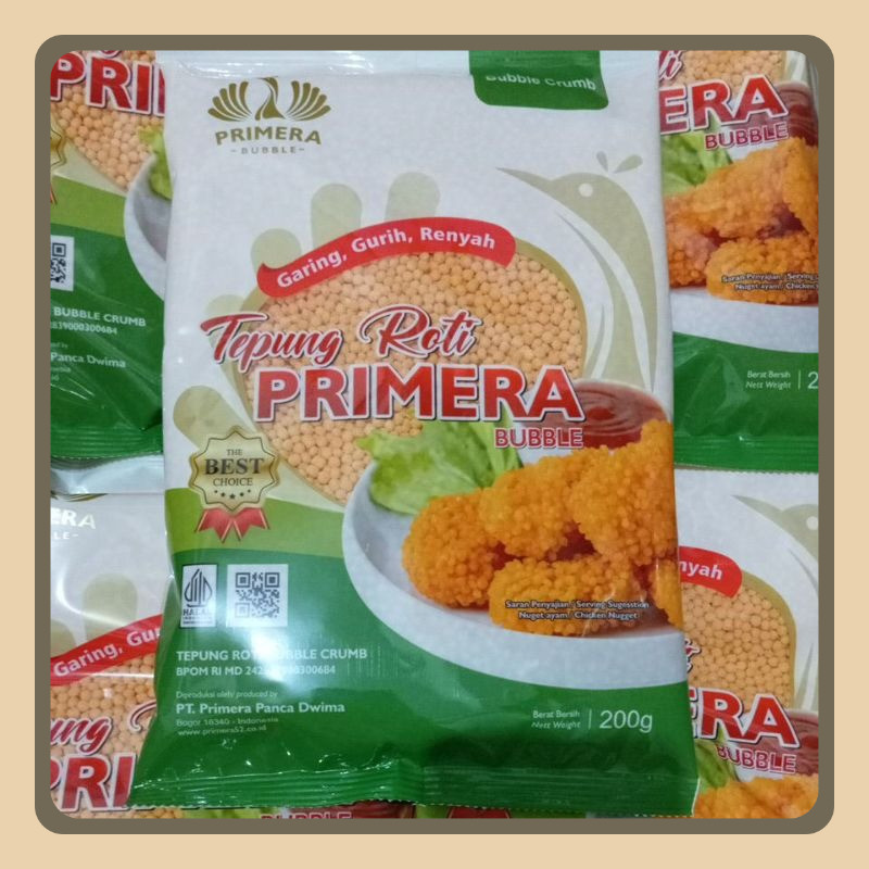 

Primera Bubble Crumb Tepung Roti 200 GR Bag 1'S