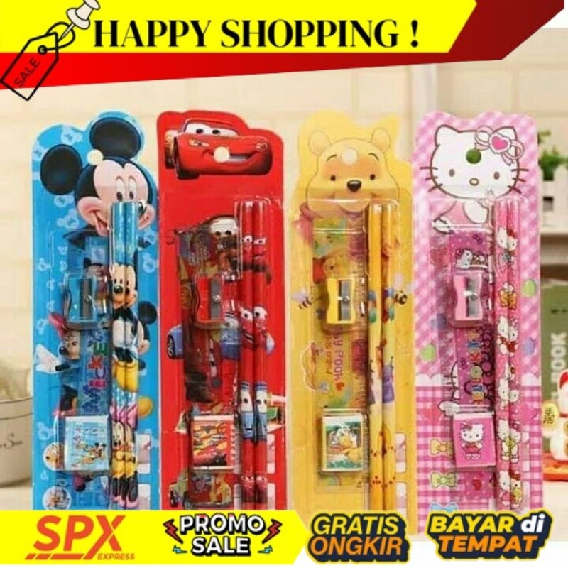 

READYY Set alat tulis karakter pensil set 5in1 stationery set alat tulis KREIS
