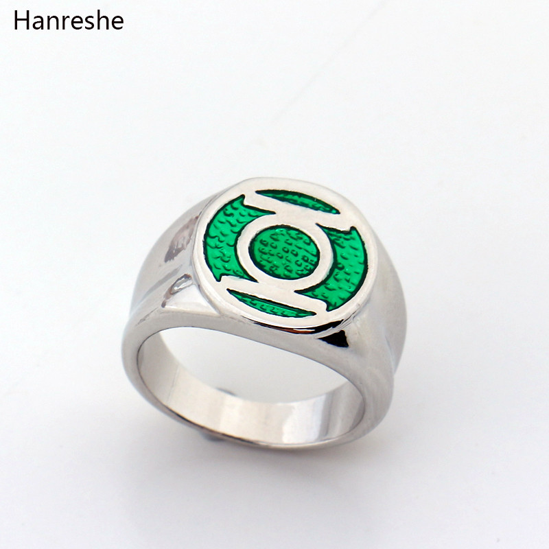 Dc Comics Super Hero Ring Green Lantern Rings For Movie Trendy Jewelry Men And Women Wholesale Ename