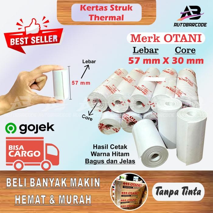 

Kertas Struk Thermal Otani 58x33 / 58x31 / 58x30 - Hitam