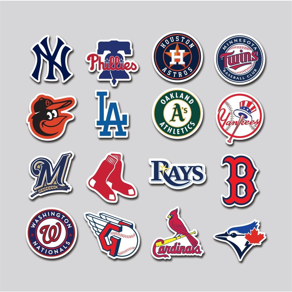 

Sticker Pack Mlb Logo Team | Stiker Tumbler Laptop | Stiker Koper Helm