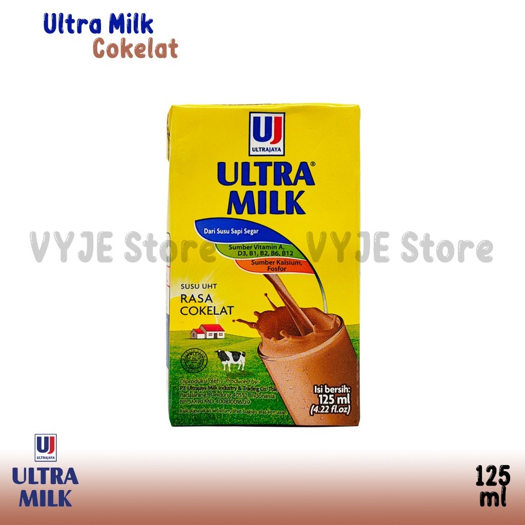 

Ultra Milk Susu UHT 125ml 1 Karton (40 Pcs) Cokelat