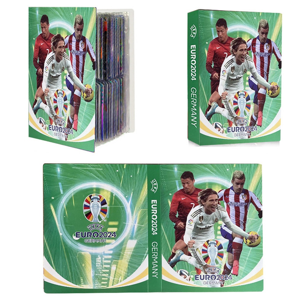 

Soccer Sports Trading Card Holder Album Football Star Card Book 4 Pocket Ronaldo Messi Game Collection Sports Cards Display Case