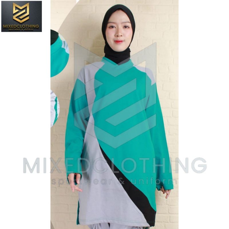 KAOS OLAHRAGA MUSLIMAH TUNIK/KAOS SENAM WANITA/BAJU KAOS MISLIM/KAOS OLAHRAGA TUNIK