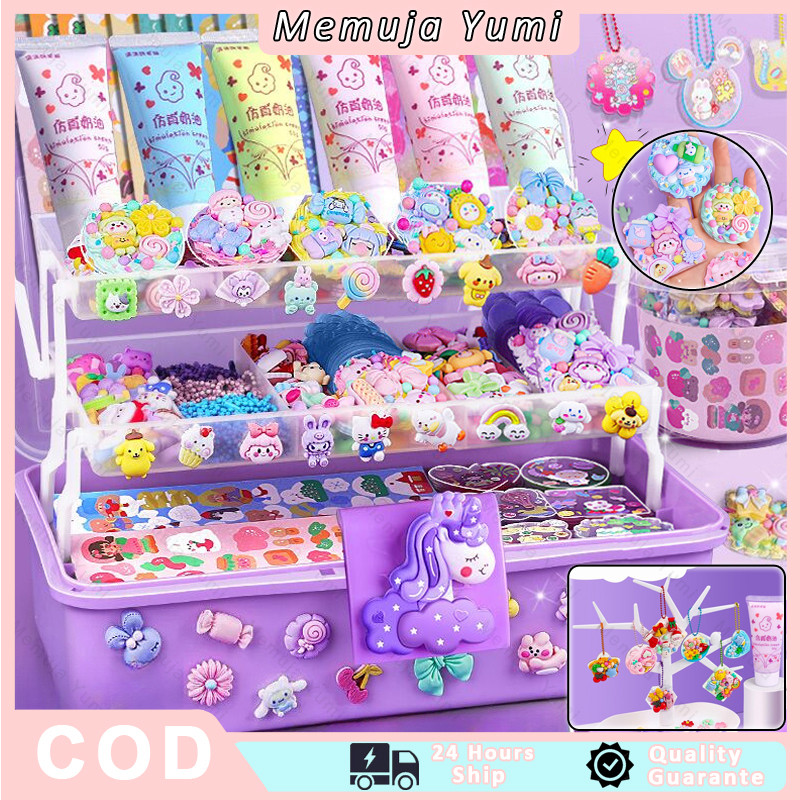 Mainan Anak Perempuan Mainan Buatan Tangan Mainan DIY / Set Gantungan Kunci Akrilik DIY / Set Gantun