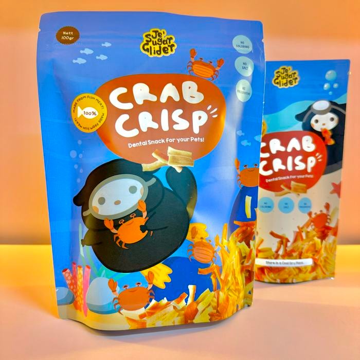 Crab Crisp, Snack Crab Stick untuk Sugar Glider - 100gr