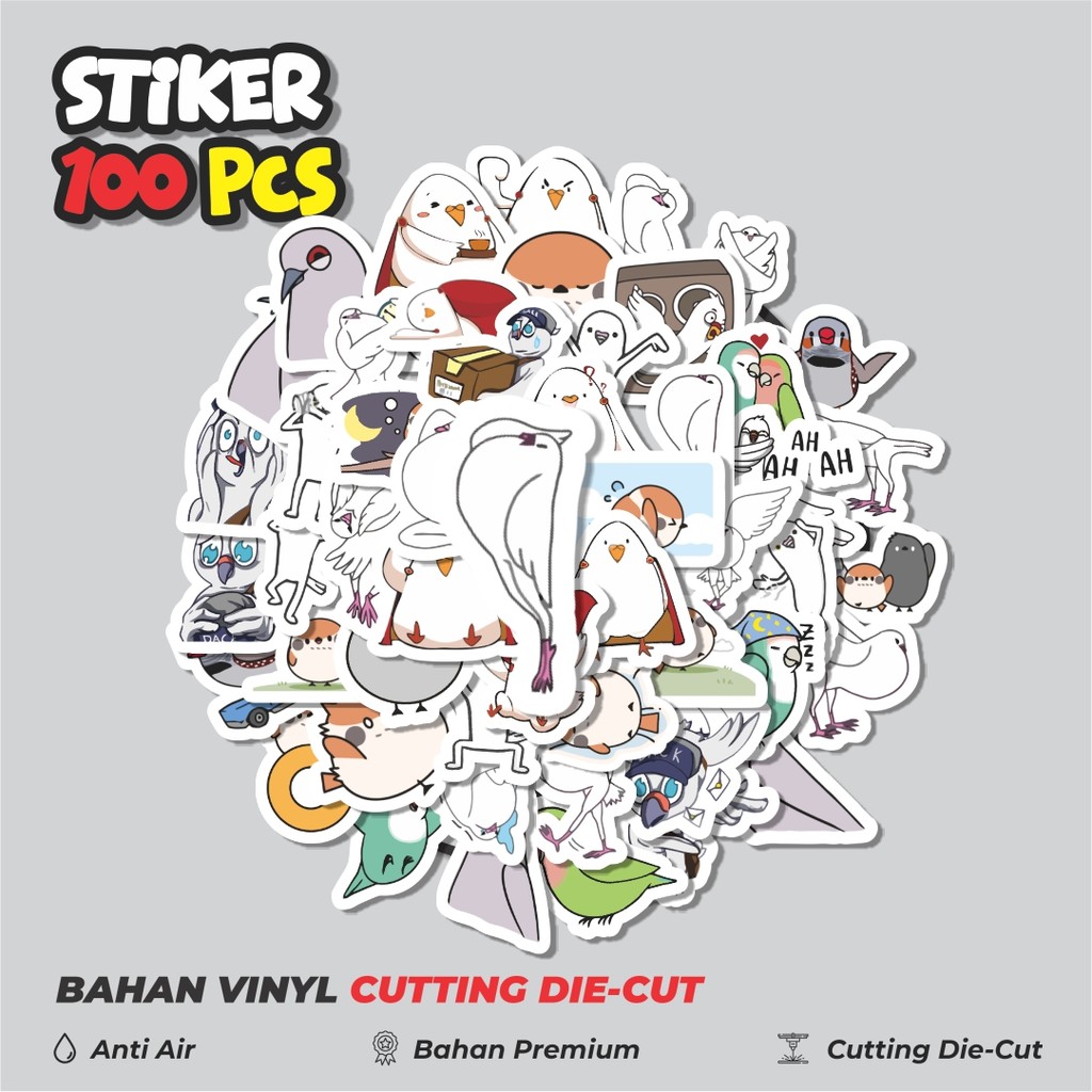 

Terbaru! 50 pcs Sticker Hewan Burung Merpati Dekorasi Lucu Kreatif untuk Notebook, Skateboard, HP