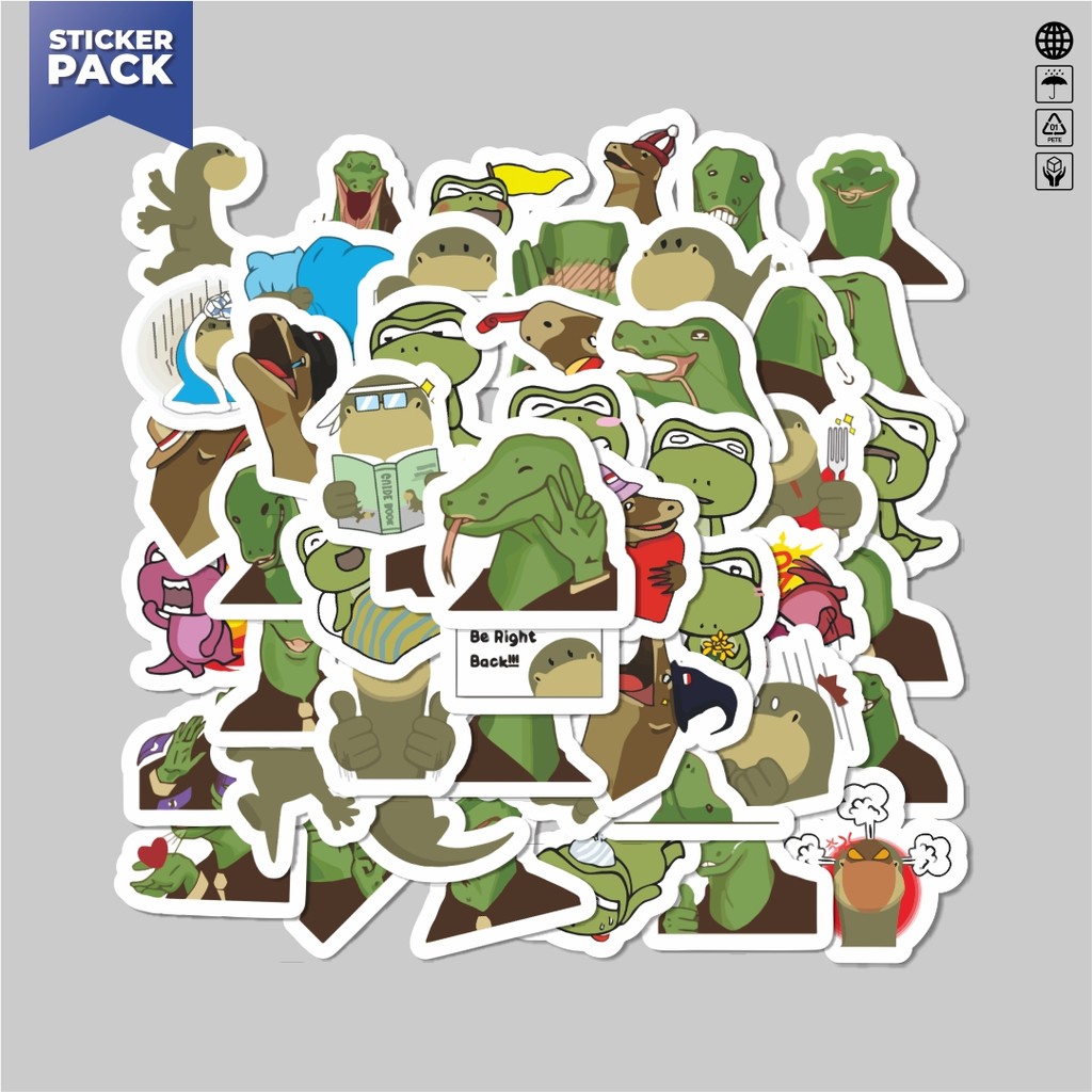 

[100PCS]Stiker Pack Sticker Hewan Komodo Aesthetic Vinyl Anti Air Dekorasi Sticker Laptop Buku Journal Koper Helm Casing HP Gitar Helm Skateboard