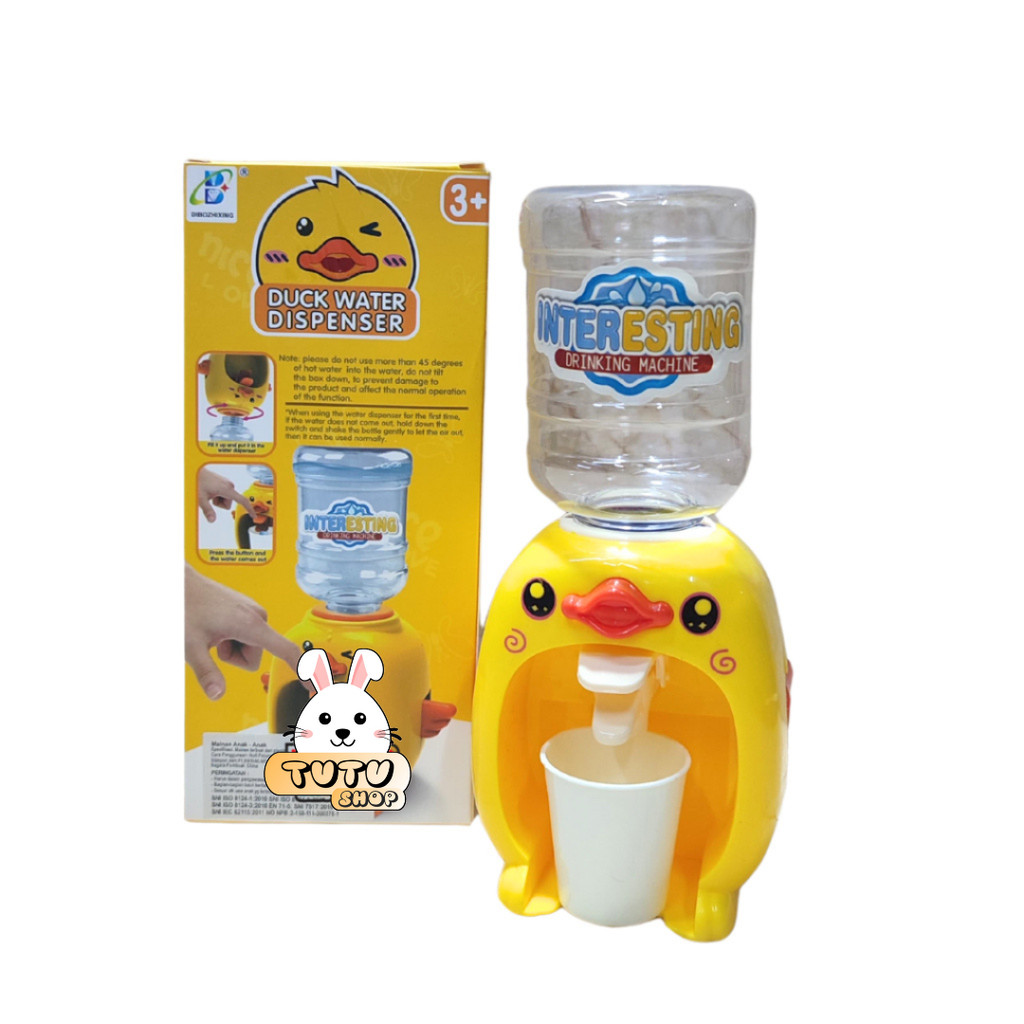 Mainan Anak Dispenser Mini / Galon Bebek / Unik / Bebek Minum / Air Fountain
