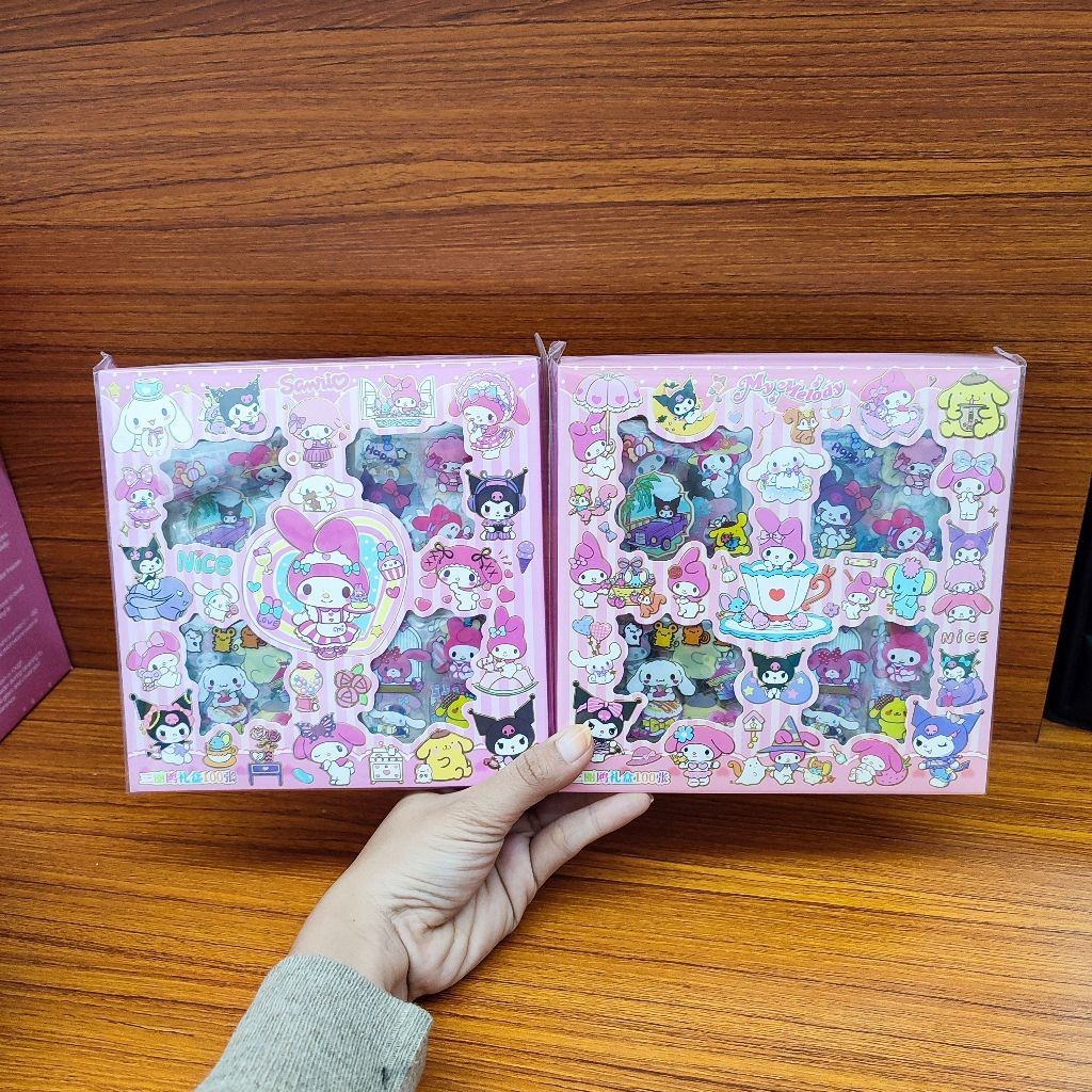 

100 Pcs Stiker Karakter Melody & Kuromi Lucu Kawaii – Stiker Anak Cewek Bahan Vinyl Waterproof untuk Buku, Laptop, HP – Harga Grosir Bisa COD