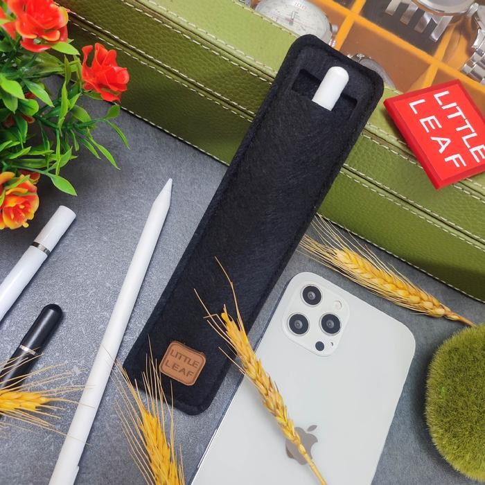 

AHHA Tempat Pen Sarung Pencil Pensil Pena Stylus Case Sleeve Wool Felt - Black