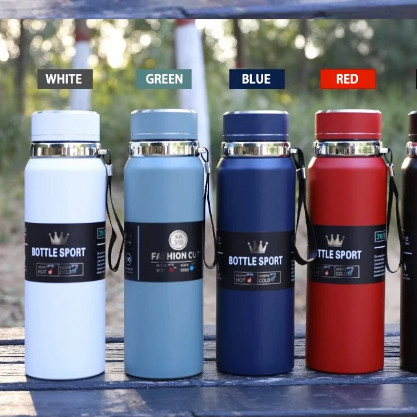 Botol Air Olahraga Ukuran 800ml Termos Air Panas / Dingin Besar Anti Tumpah WB53