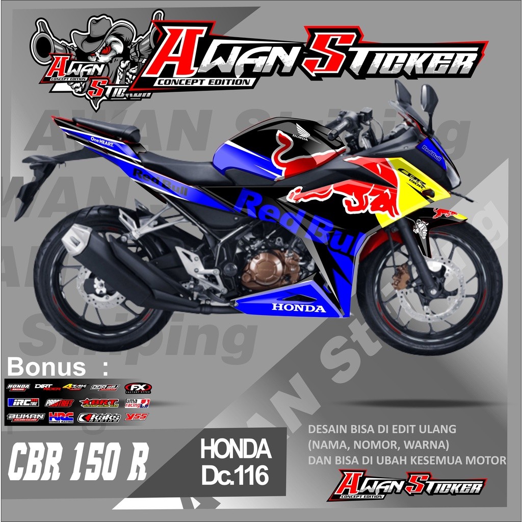 paling dicariSticker Striping Decal CBR 150 R Sticker Striping Decal CBR150R CBR150 R Full body red 