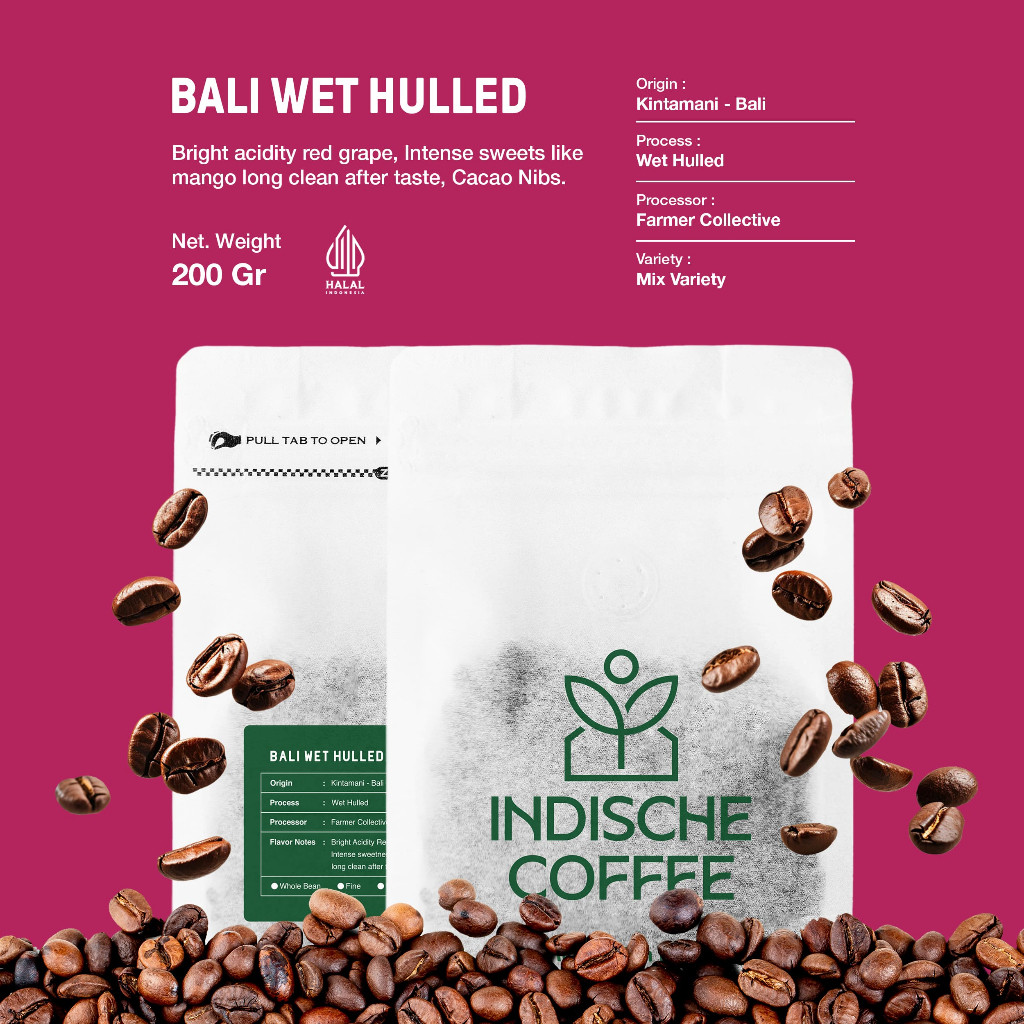 

Kopi Arabika Belantih Wet Hulled Kintamani 200g - Proses Wet hulled