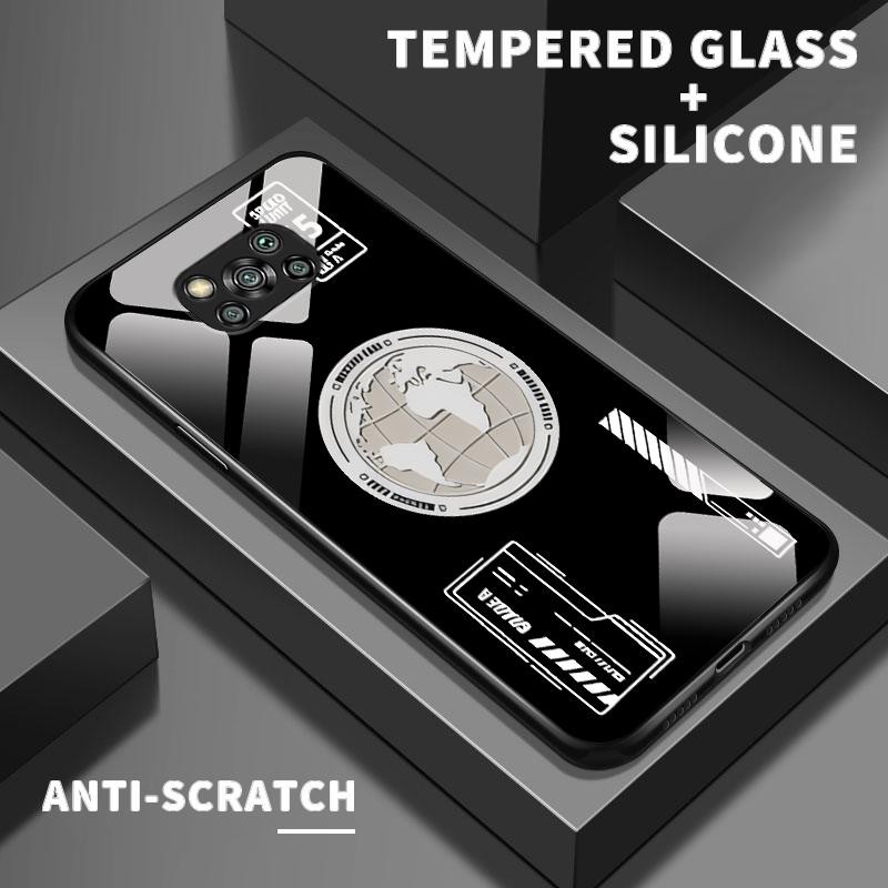 Casing For Poco X3 Pro X5 5G C31 C55 C65 M2 M3 M4 M5s M6 Pro 4G Case Tempered Glass Silicone Simple 